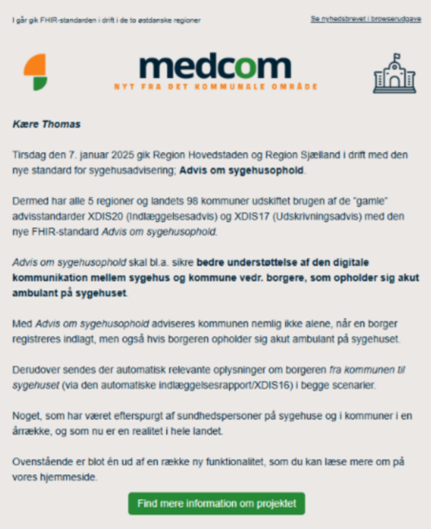 MedCom nyhedsbrev MedCom nyhedsbrev