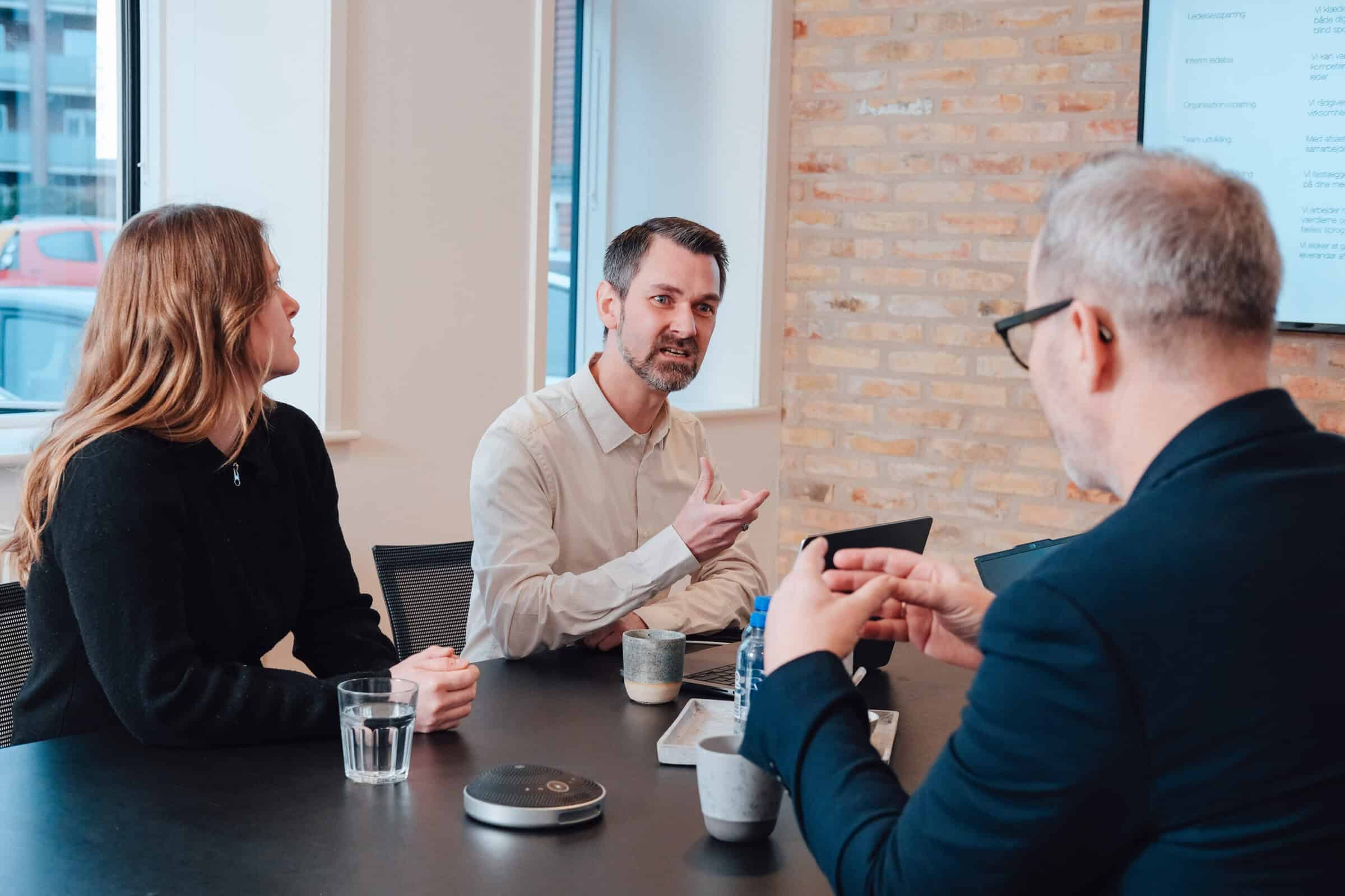 Ubivox-specialister i møde med en kunde fra den offentlige sektor