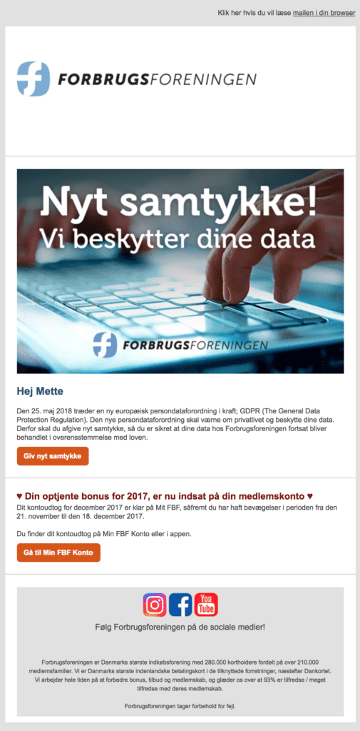Samtykke-e-mail fra Forbrugsforeningen